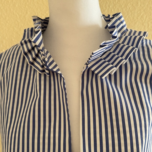 Gretchen Scott Blue and White striped sundress. - Picture 2 of 4